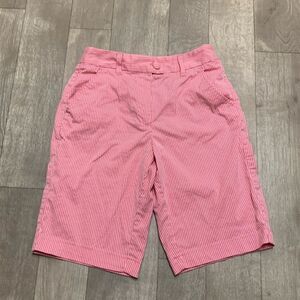 Womens Talbots Stretch Pin‎ Stripe Bermuda Shorts